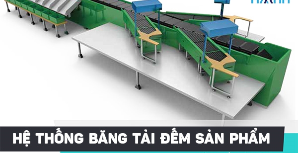 Hệ thống băng tải đếm sản phẩm Cấu tạo hệ thống băng tải đếm sản phẩm